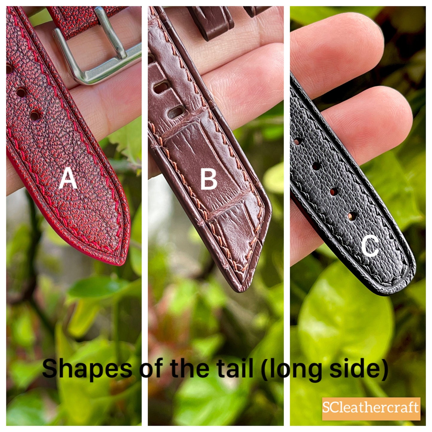 Shell Cordovan Watch Strap In Natural Color With Quick Release Spring Bars