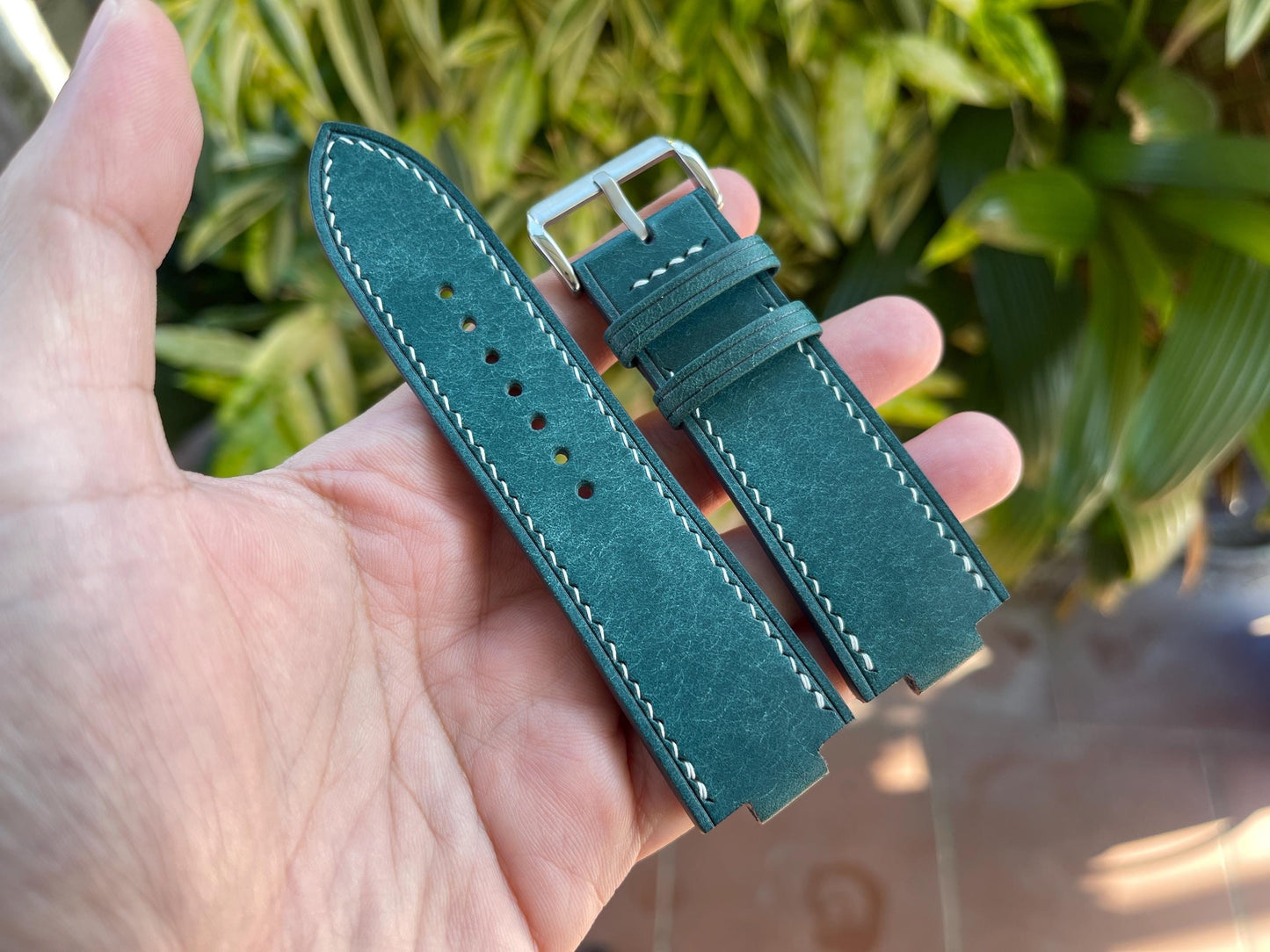 Corner Notched, Center Notched Watch Strap From Pueblo Leather