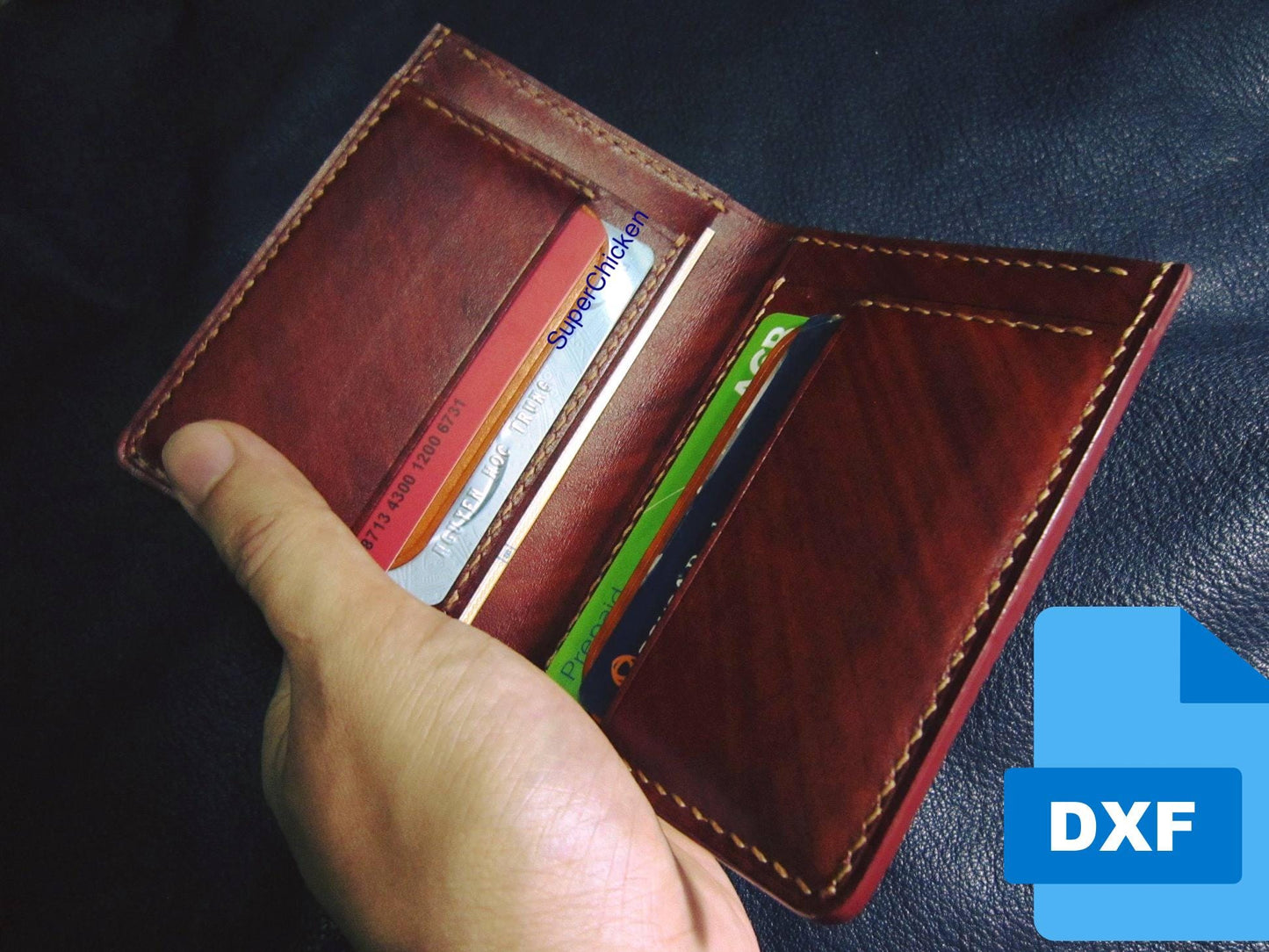 6 Bifold Wallet DXF Pattern Bundle, Fully Editable Vector Files for Laser Cutter