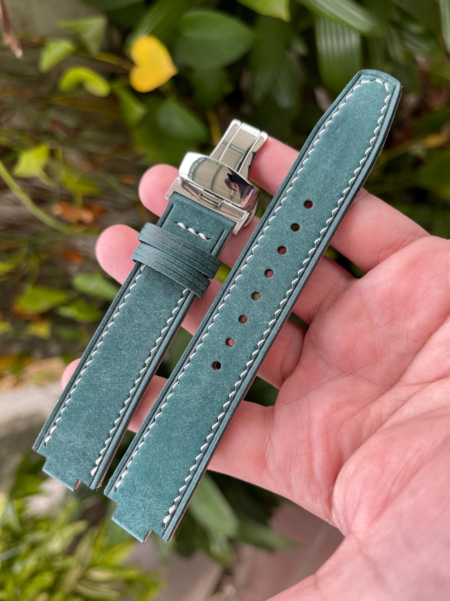 Corner Notched, Center Notched Watch Strap From Pueblo Leather