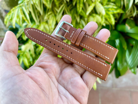 Novonappa Calf Leather Watch Strap with Quick Release Spring Bars