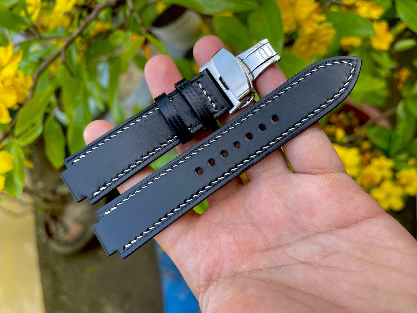 Shell Cordovan Corner Notched, Centre Notched Watch Strap