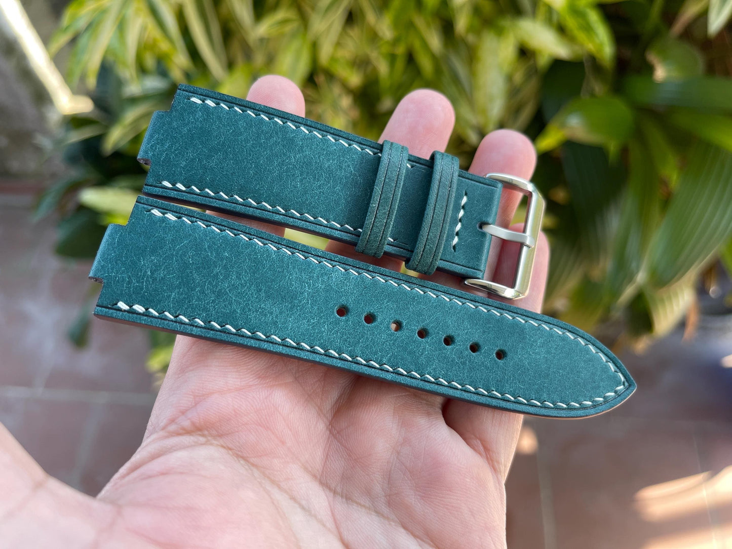 Corner Notched, Center Notched Watch Strap From Pueblo Leather