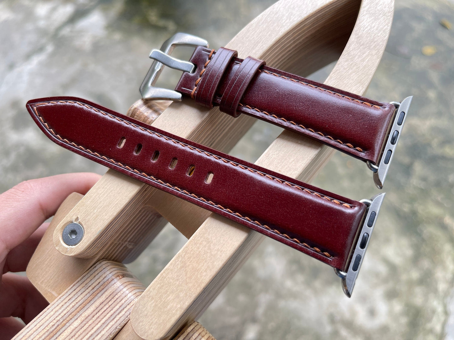 Shell Cordovan Watch Strap for Panerai and other watches