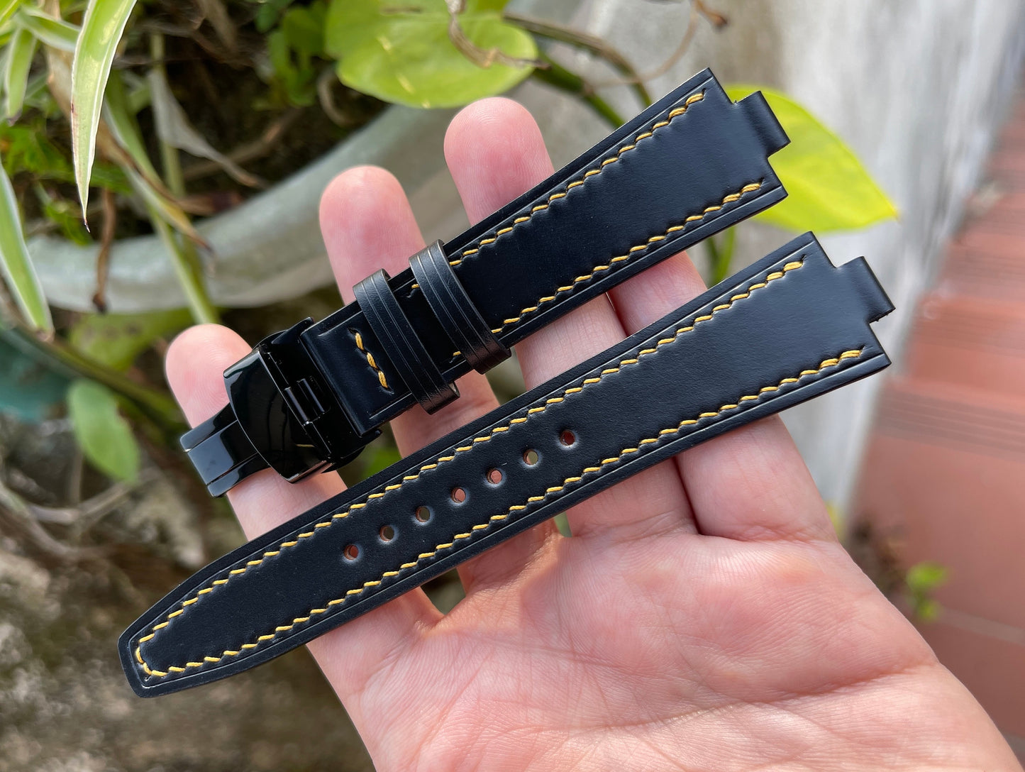Shell Cordovan Corner Notched, Centre Notched Watch Strap