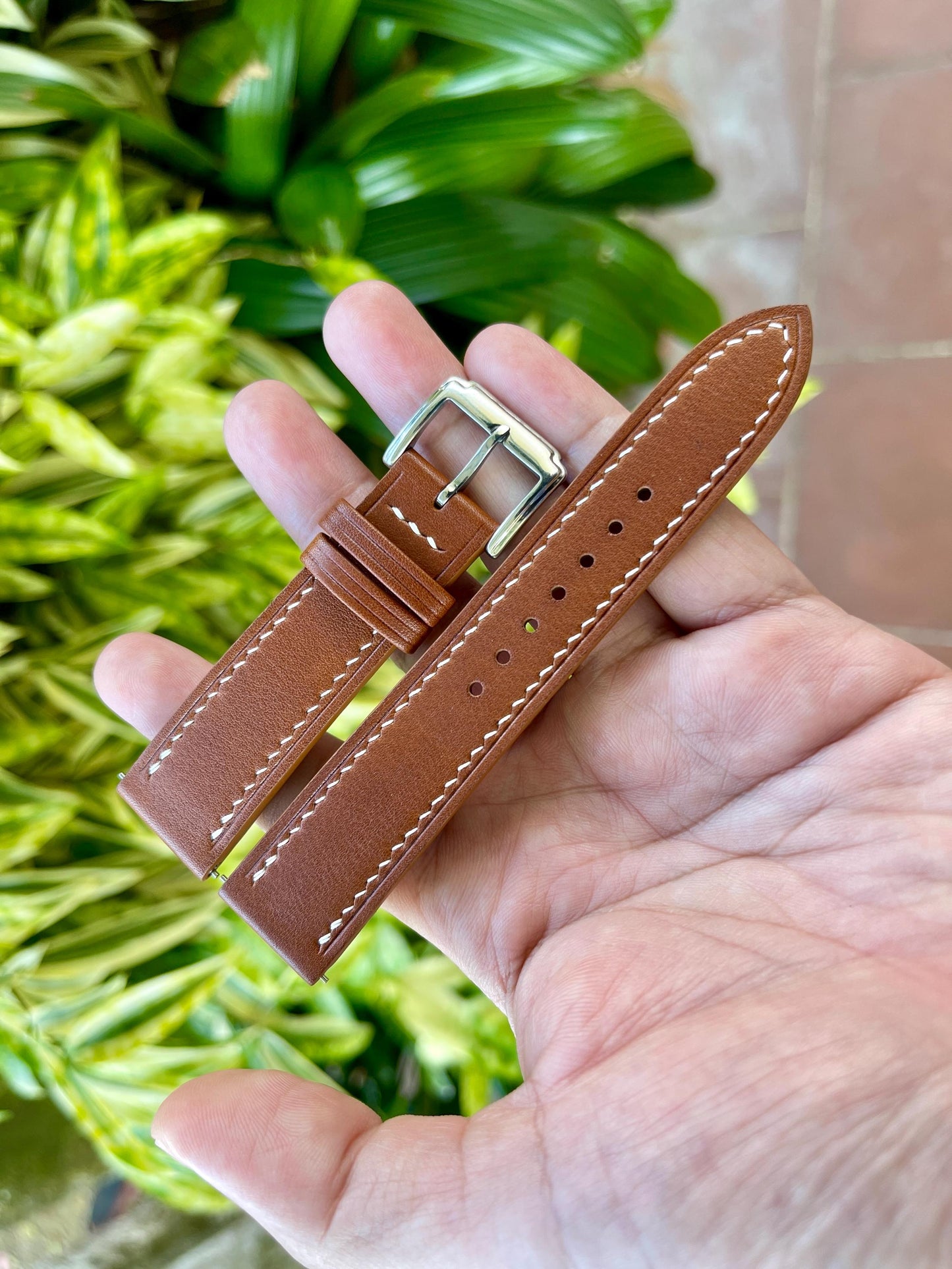 Novonappa Calf Leather Watch Strap with Quick Release Spring Bars