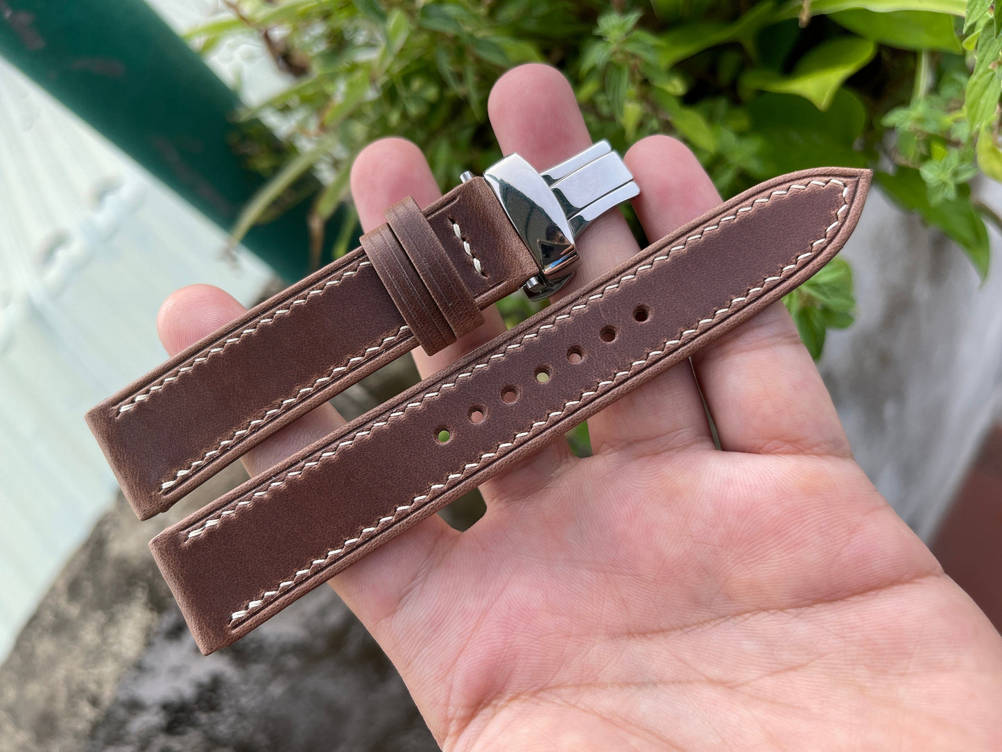 Chromexcel Folded Edge Watch Strap