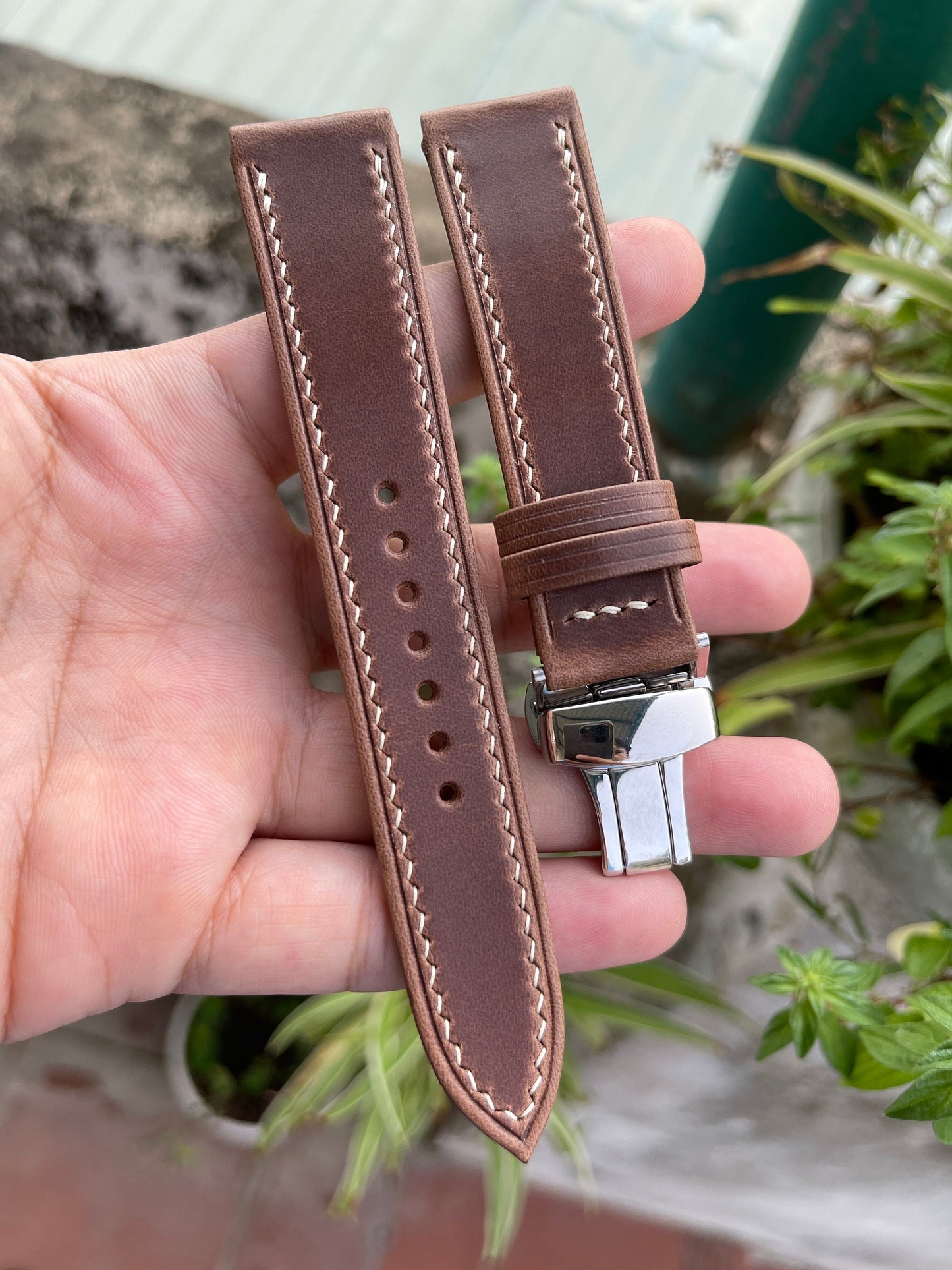 Chromexcel Folded Edge Watch Strap