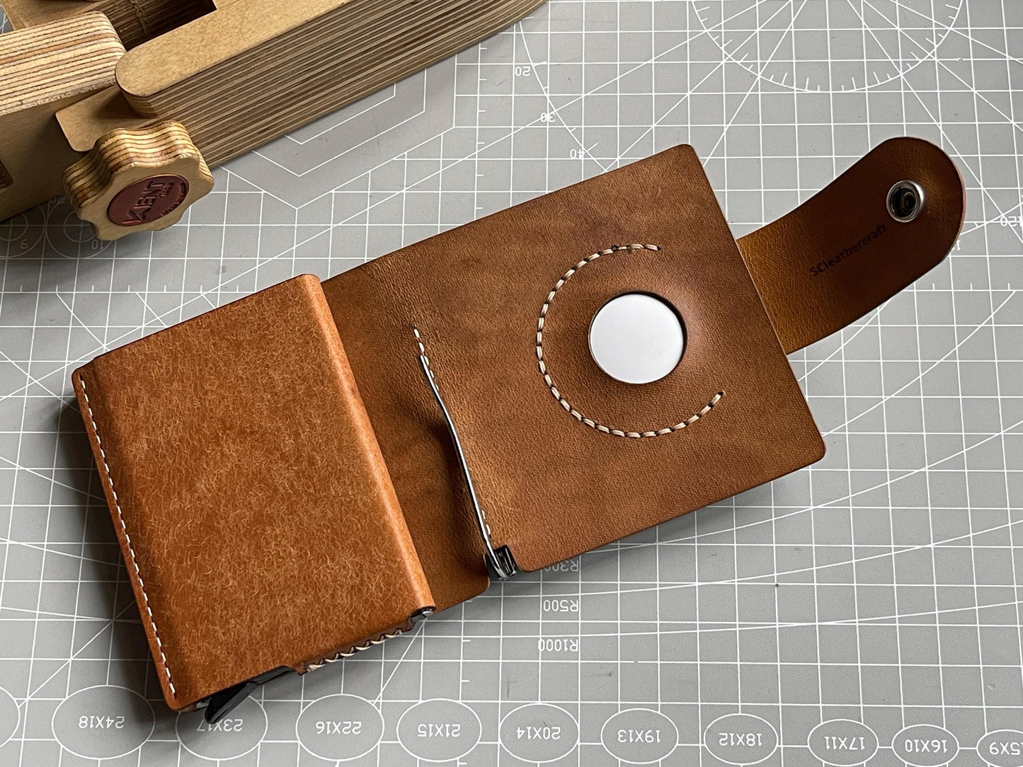 SC Wallet 4-Shell Cordovan Pop Up Wallet, RFID Protected Slim Mechanical Card Holder