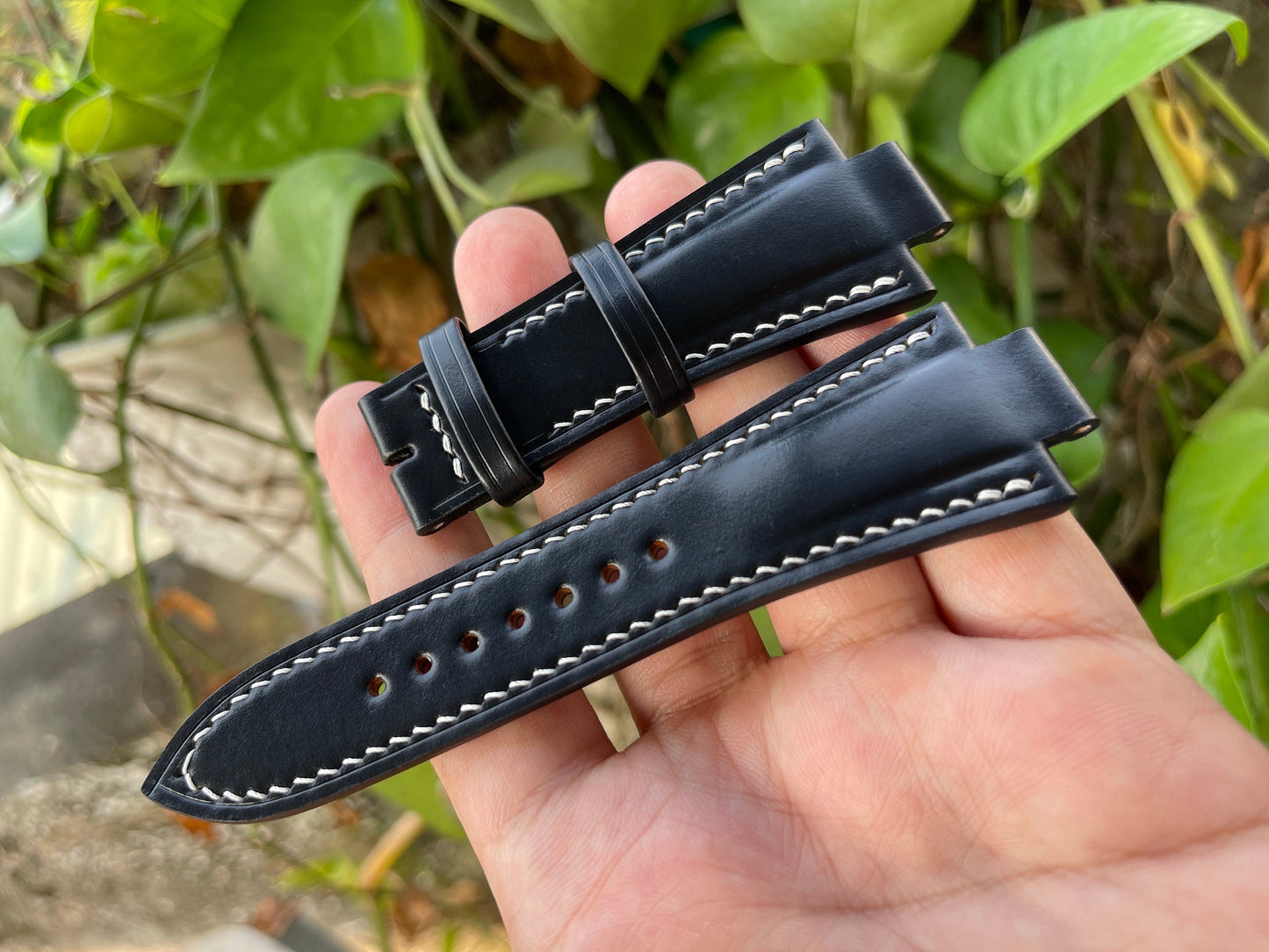 Shell Cordovan Corner Notched, Centre Notched Watch Strap