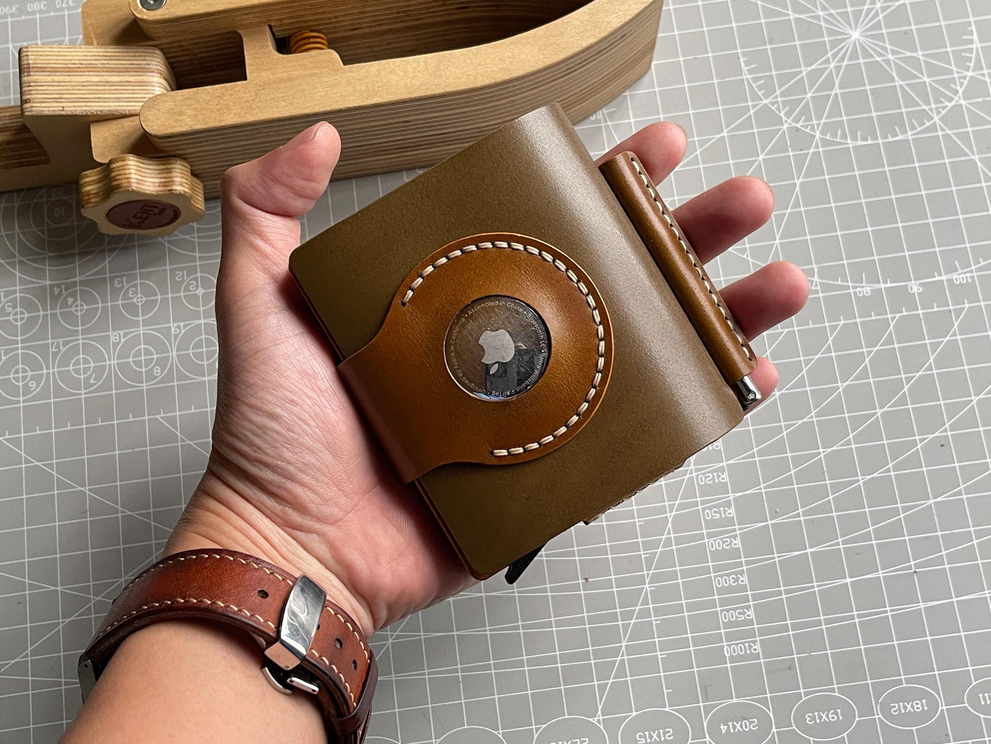 SC Wallet 4-Shell Cordovan Pop Up Wallet, RFID Protected Slim Mechanical Card Holder