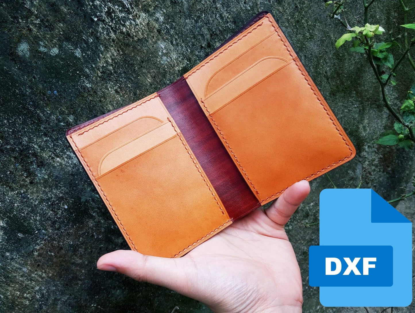6 Bifold Wallet DXF Pattern Bundle, Fully Editable Vector Files for Laser Cutter