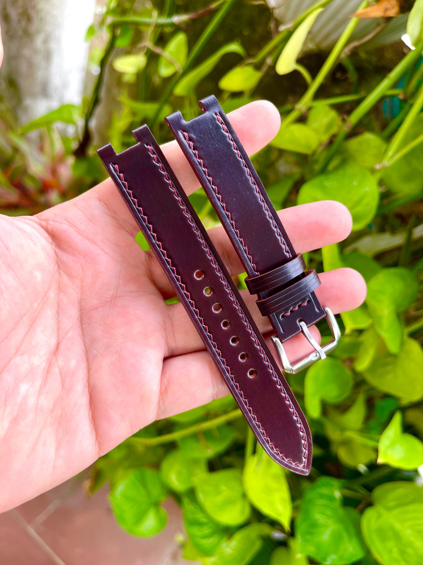 Shell Cordovan Corner Notched, Centre Notched Watch Strap