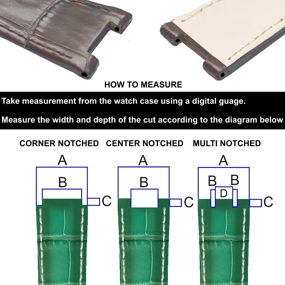 Corner Notched Watch Strap From Natural Pueblo Leather