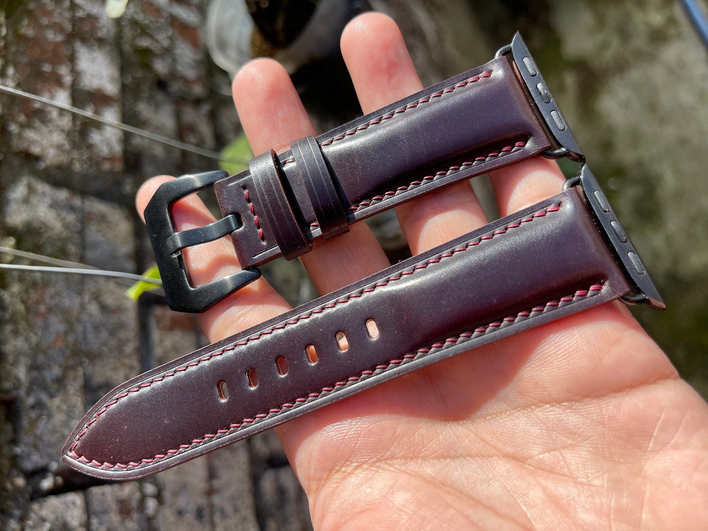 Shell Cordovan Watch Strap for Panerai and other watches