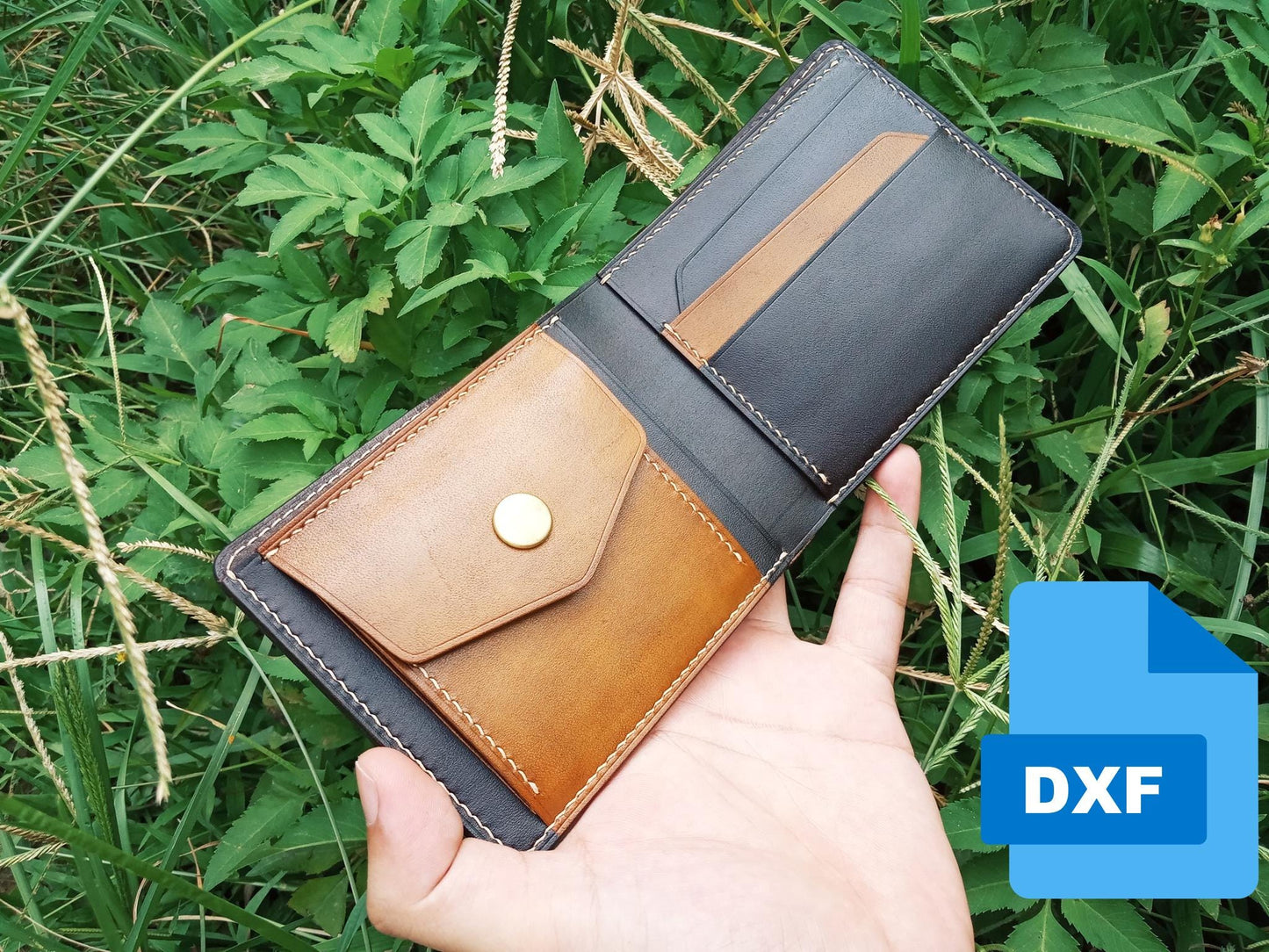 6 Bifold Wallet DXF Pattern Bundle, Fully Editable Vector Files for Laser Cutter