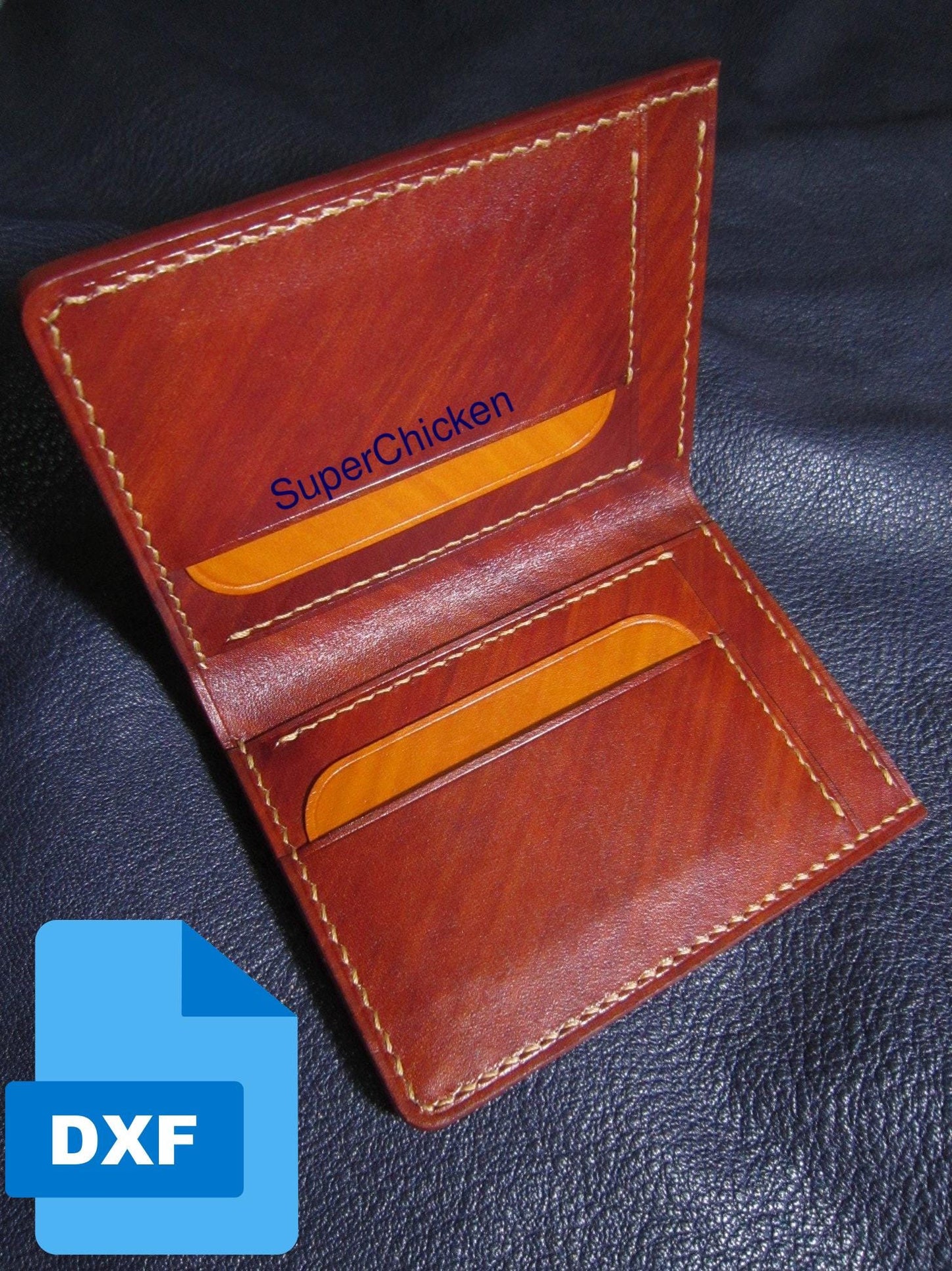 6 Bifold Wallet DXF Pattern Bundle, Fully Editable Vector Files for Laser Cutter