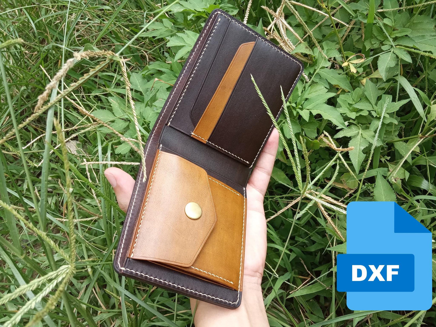 6 Bifold Wallet DXF Pattern Bundle, Fully Editable Vector Files for Laser Cutter